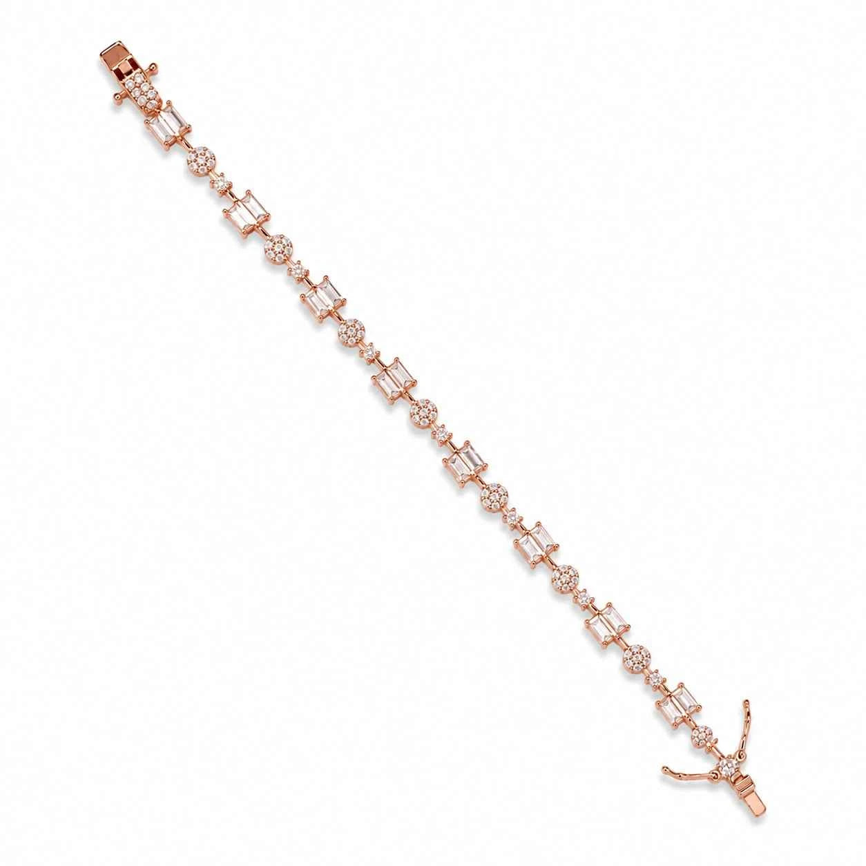 925 silver link bracelet with repeating square stations and starfish charm