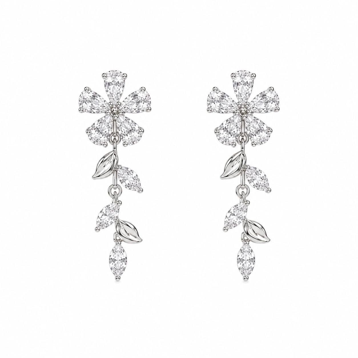 Floral Vine Drop Earrings