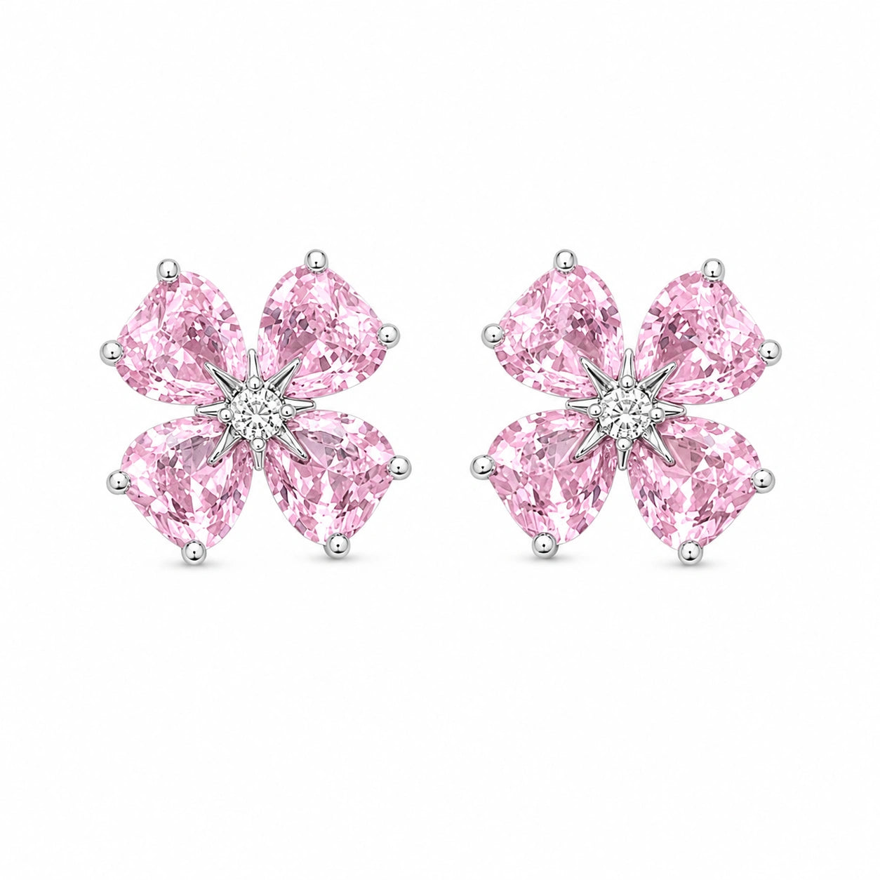 Pink Bloom Stud Earrings