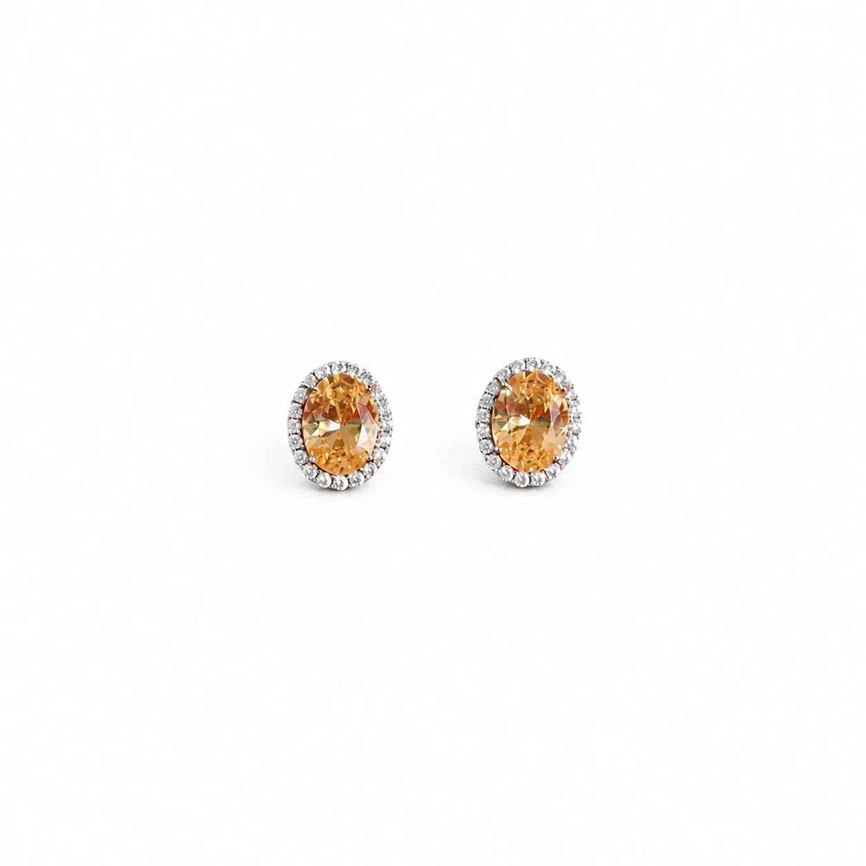Golden Aura Halo Stud Earrings