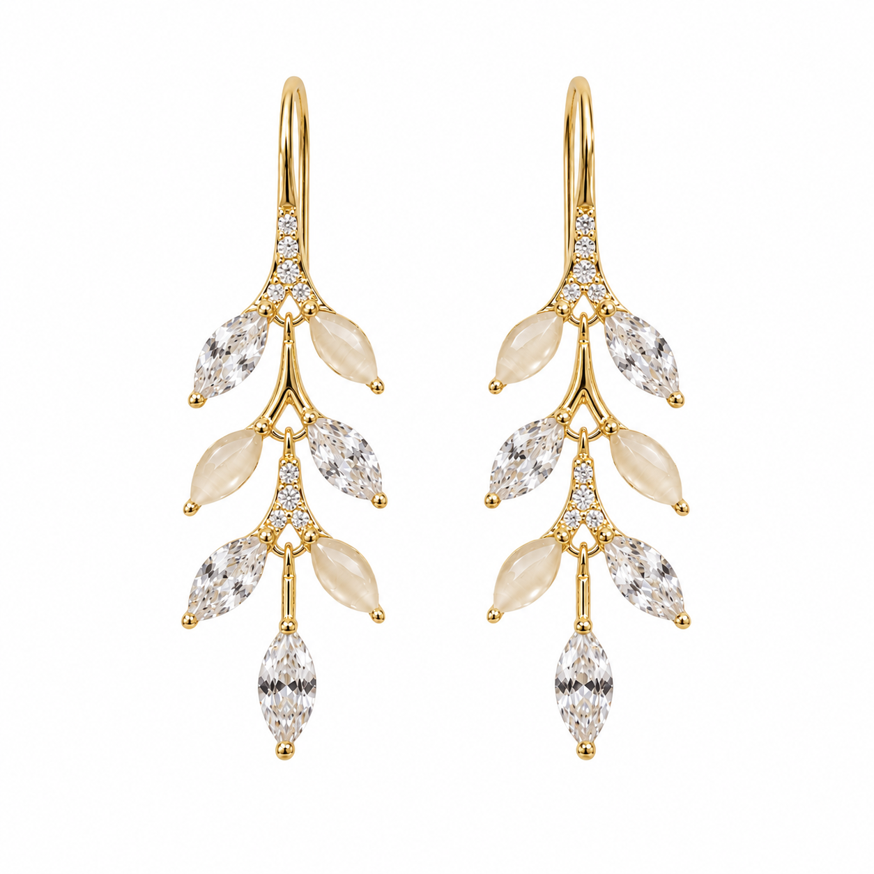 Golden Leaf Crystal Drops