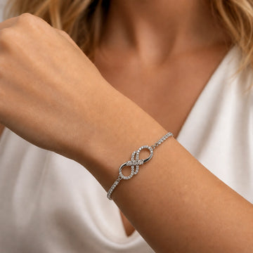 Infinity Bow Tennis Bracelet