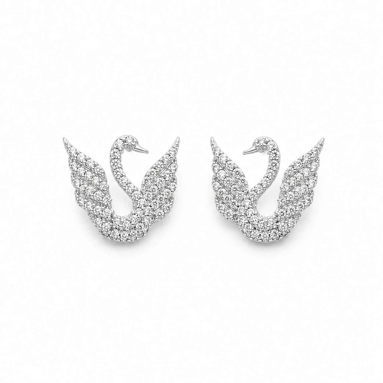 Swan Stud Earrings