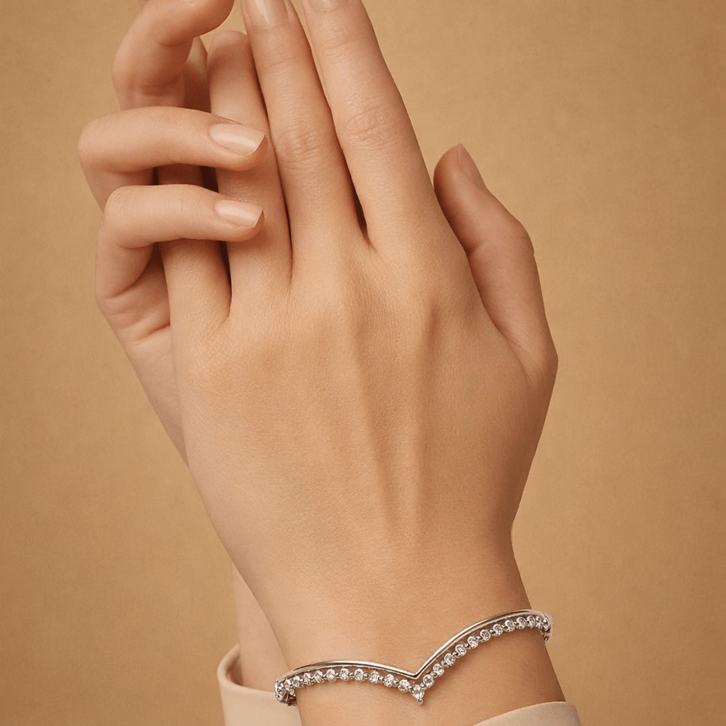 Double Wave Sterling Open Cuff Bracelet for Women - Silvorn India