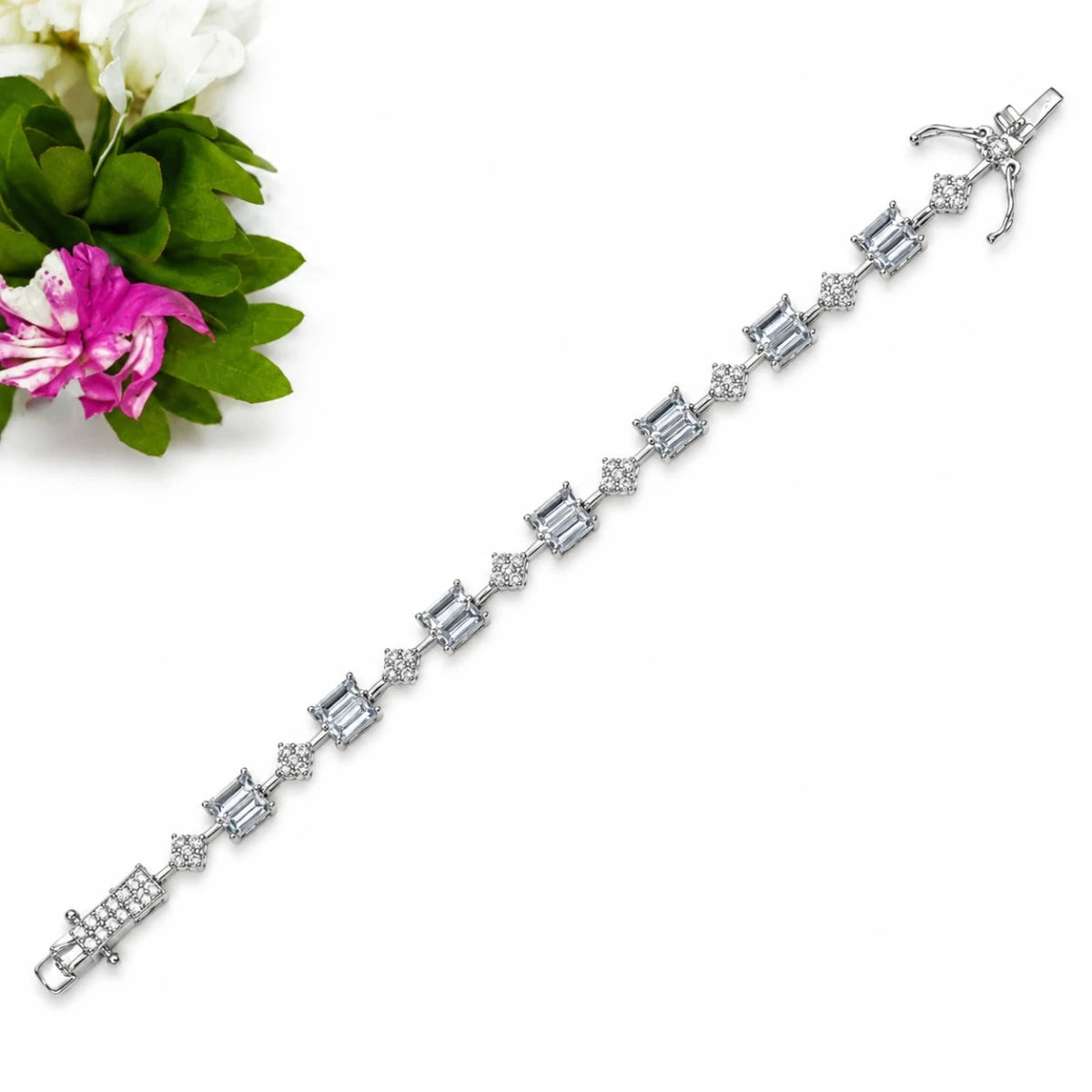 Emerald Marquise Tennis Bracelet for Women - Silvorn India