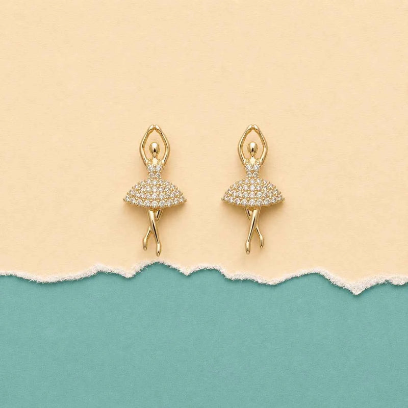 Ballerina Grace Stud Earrings