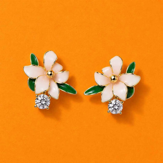 Blossom Spark Floral Stud Earrings