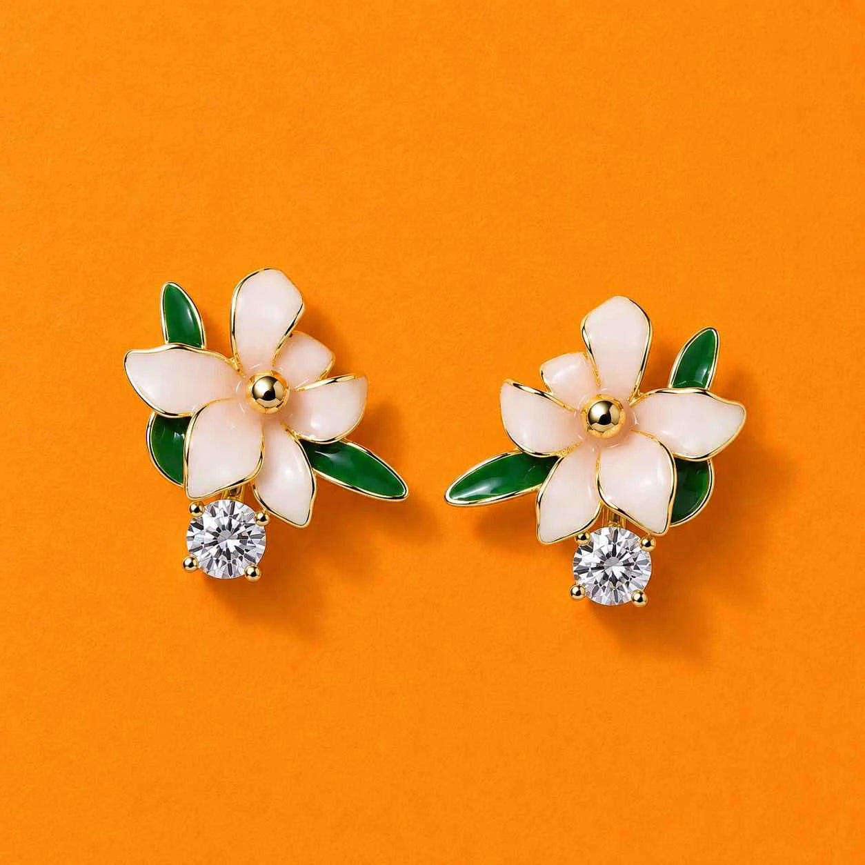 Blossom Spark Floral Stud Earrings