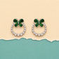 Butterfly Crystal Hoop Stud Earrings