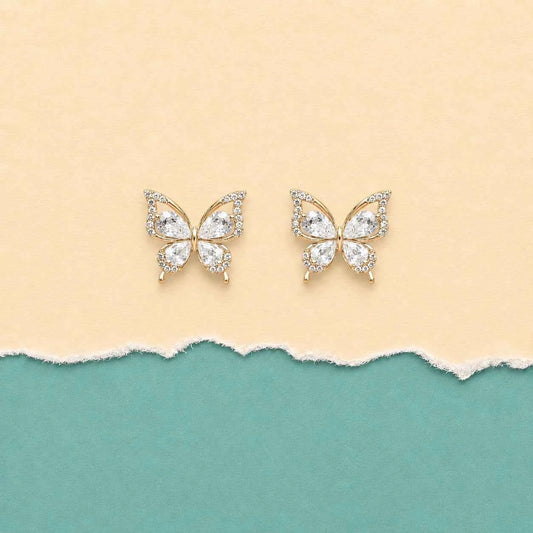 Butterfly Sparkle Stud Earrings