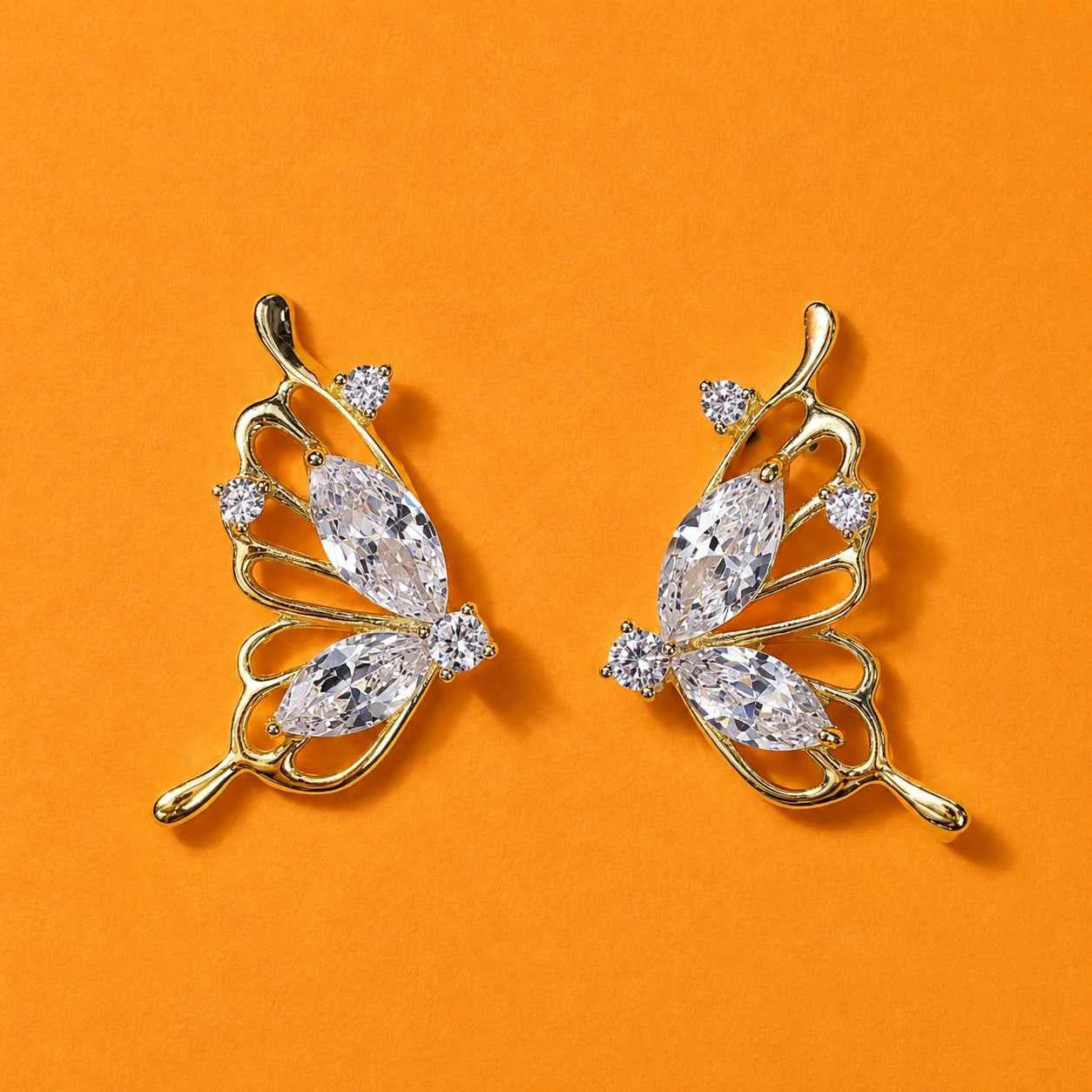 Butterfly Wing Stud Earrings