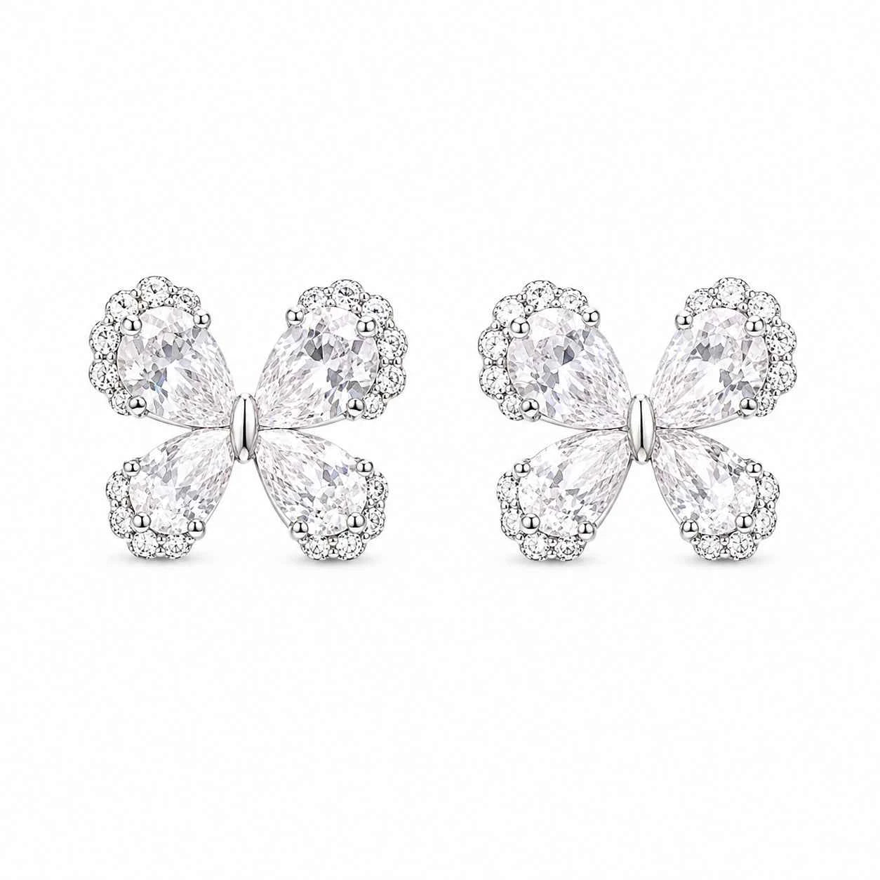 Celestial Flutter Halo Stud Earrings