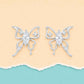 Fluttering Butterfly Stud - 925 Silver Jewelery