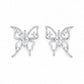 Fluttering Butterfly Stud - 925 Silver Jewelery