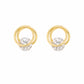 Gold Circle Stud - 925 Silver Jewelery