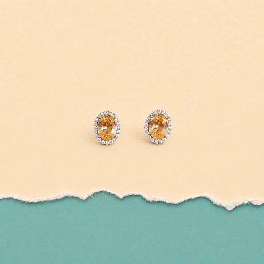 Golden Aura Halo Stud Earrings