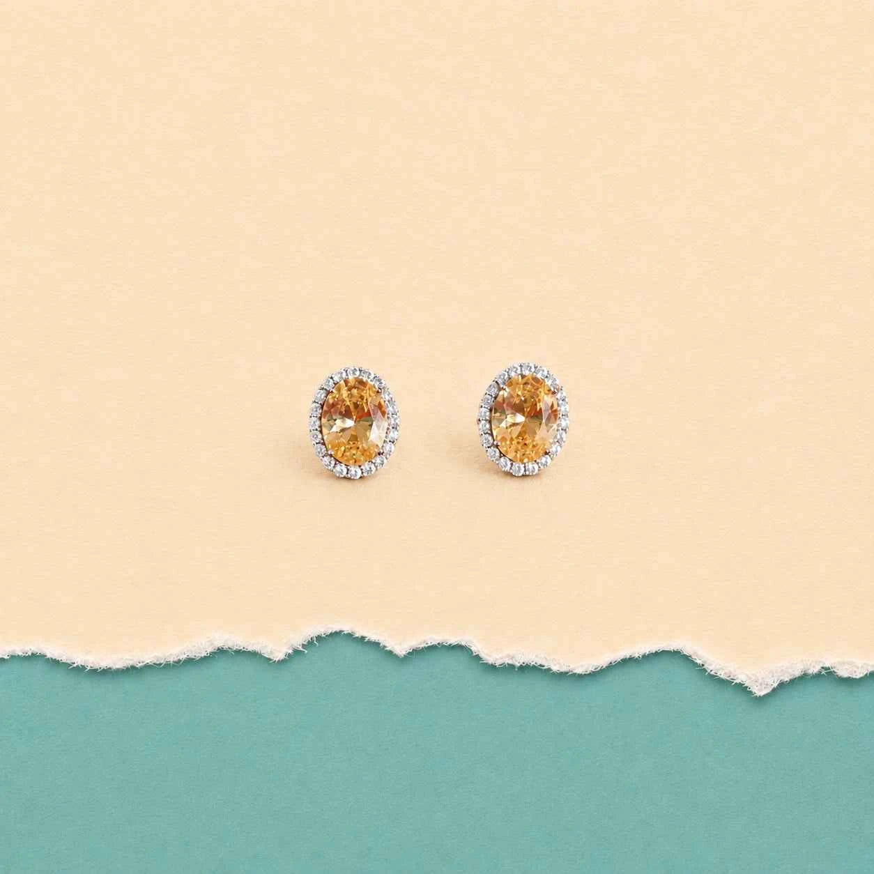 Golden Aura Halo Stud Earrings