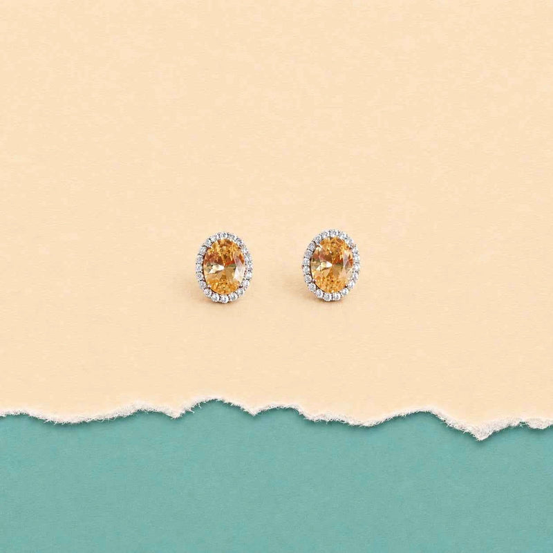 Golden Aura Halo Stud Earrings