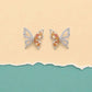 Golden Butterfly Stud Earrings
