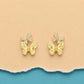 Golden Flutter Duo Butterfly Stud Earrings