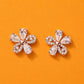 Golden Heart Bloom Stud Earrings