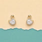 Golden Swan Sparkle Stud Earrings