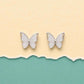 Moonlit Butterfly Stud Earrings