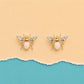 Pastel Enamel Bee Stud Earrings