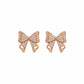 Rose Gold Bow Stud Earrings