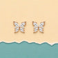 Rose Gold Butterfly Stud Earrings