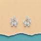 Silver Flutter Duo Butterfly Stud Earrings
