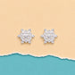 Snowflake Bloom Stud Earrings