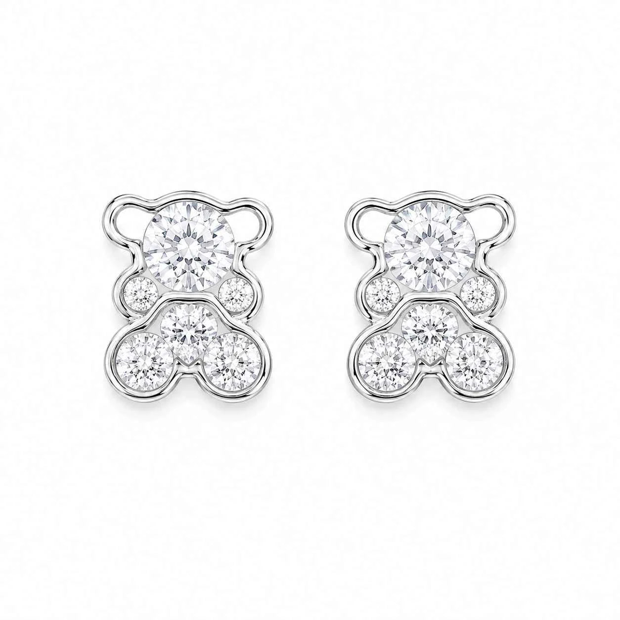 Teddy Bear Stud - 925 Silver Jewelery