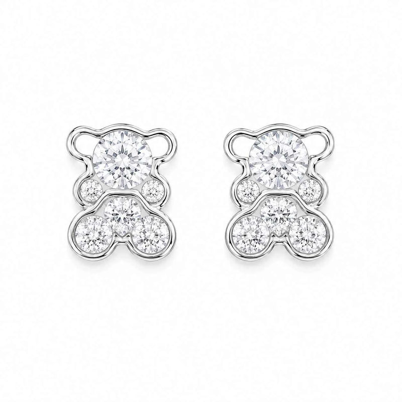 Teddy Bear Stud - 925 Silver Jewelery