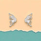 Crystal Wing Butterfly Stud Earrings