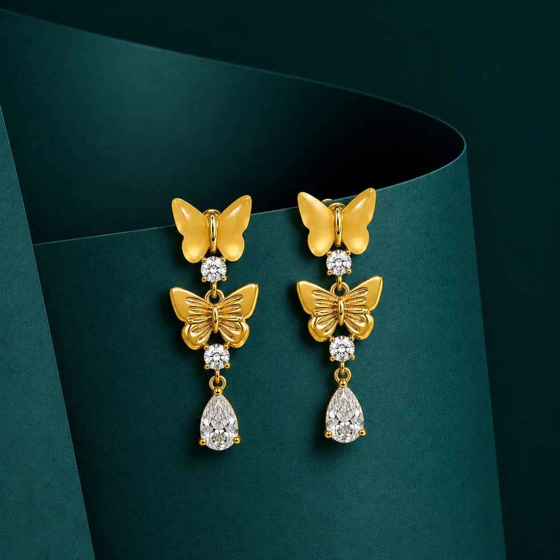 Butterfly Drop Earrings