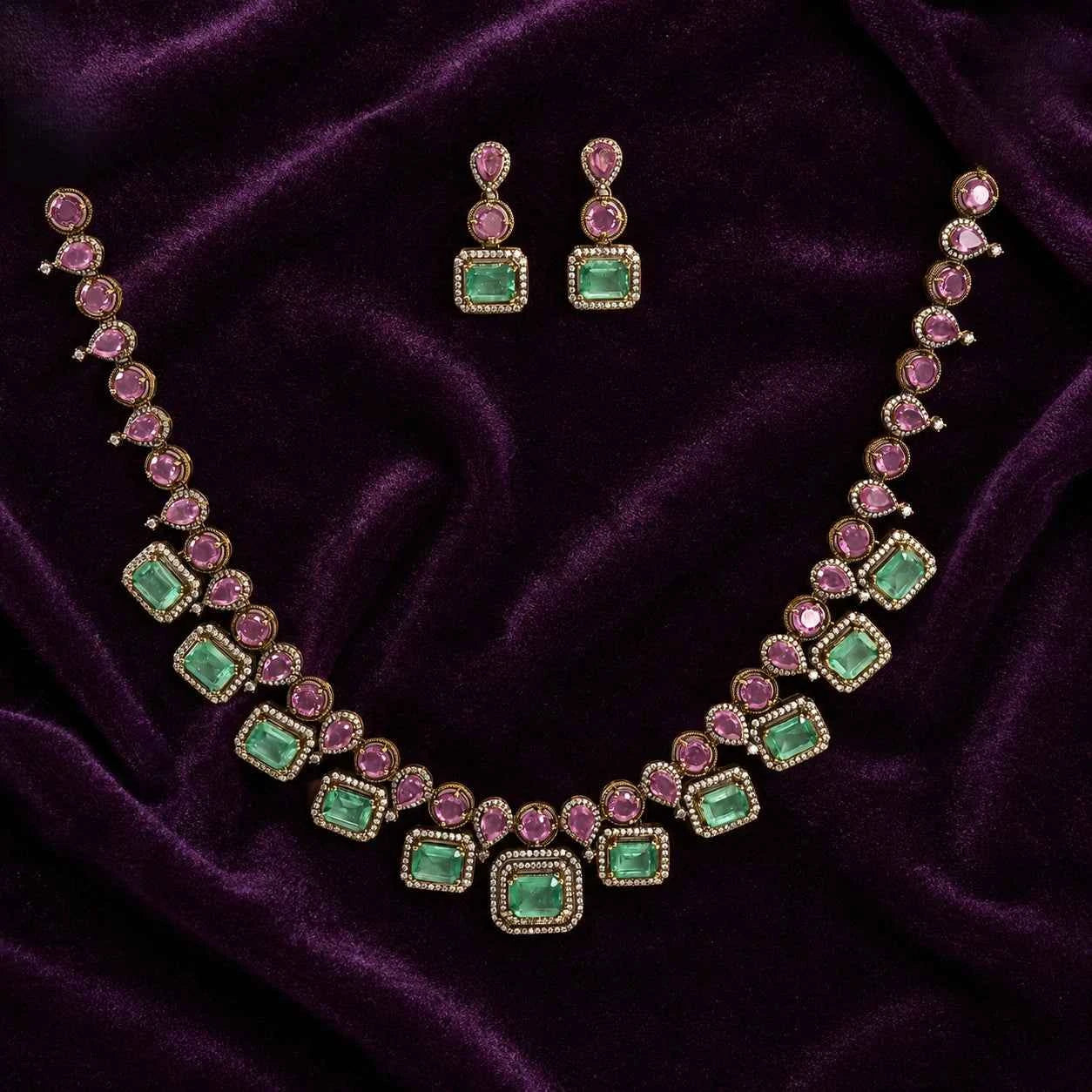 Classic Victorian Emerald Bridal Jewellery Set