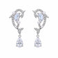 Dolphin Pearl CZ Drop Earrings