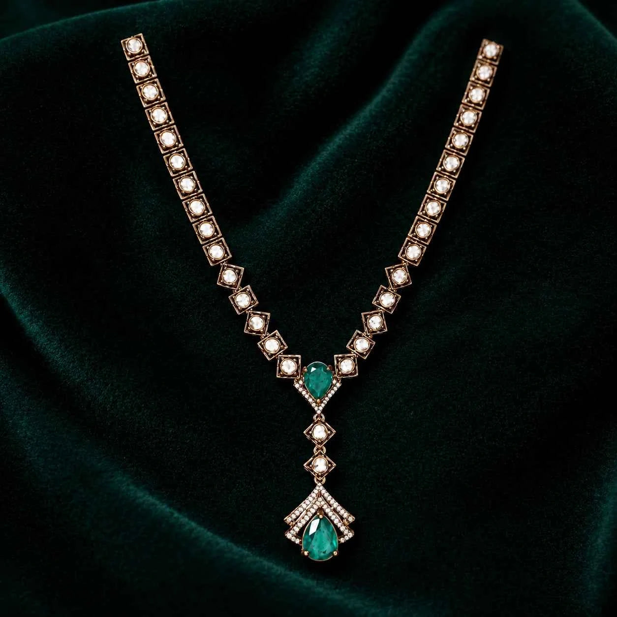 Emerald Grace Victorian Necklace