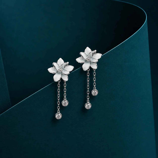Floral Tassel Earrings