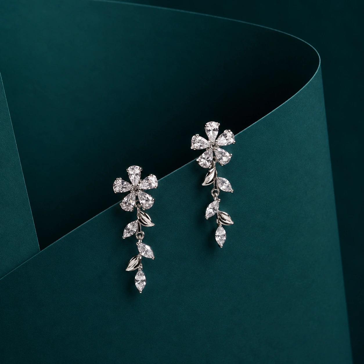 Floral Vine Drop Earrings