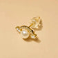 Pearl Arc Stud Earrings