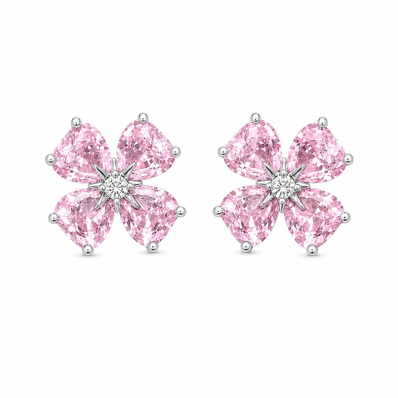 Pink Bloom Stud Earrings