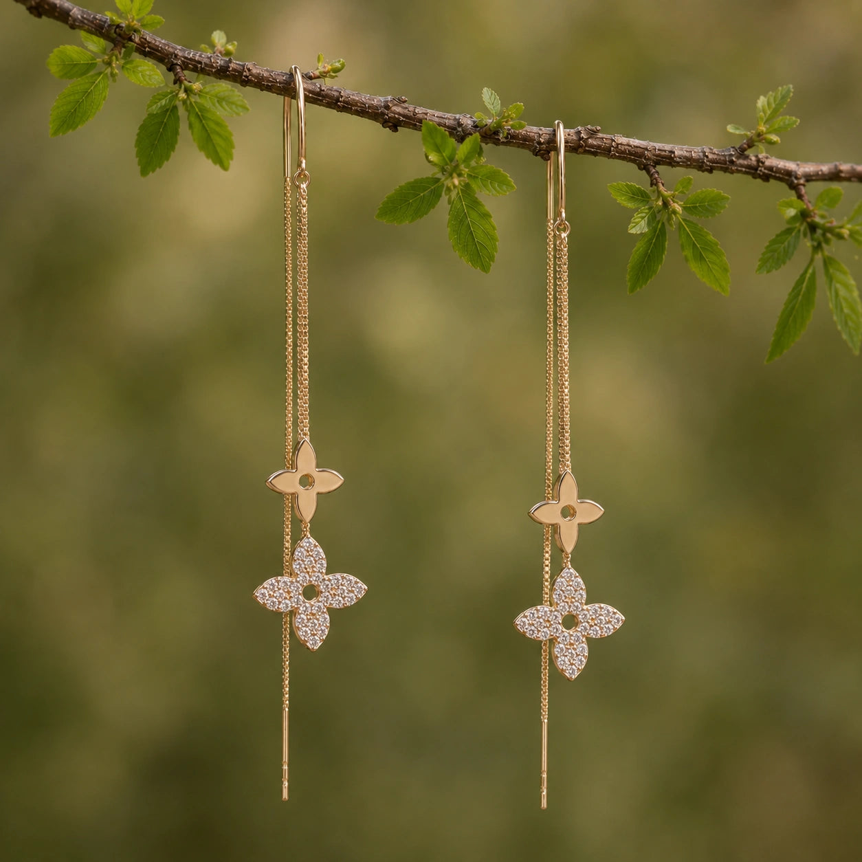 Floral Tassel Earrings