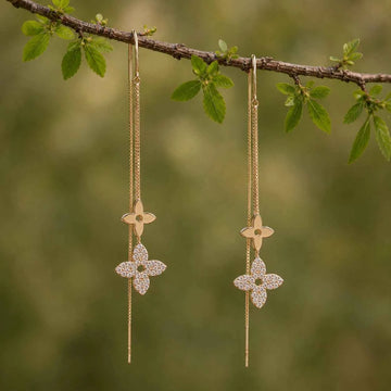 Floral Tassel Earrings