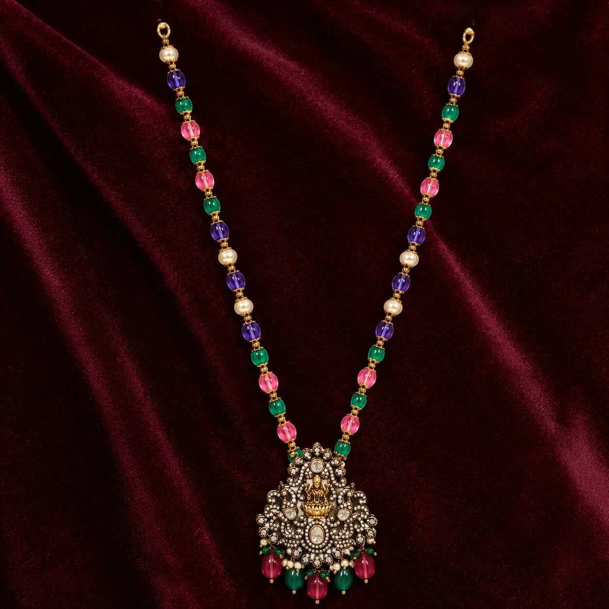 Traditional Victorian Lakshmi Pendant Necklace