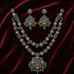 Victorian Emerald Pendant Necklace Set