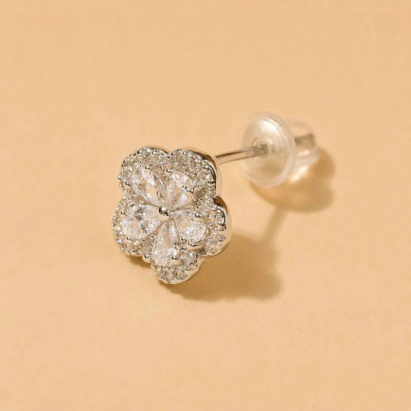 Blooming Petal Floral Stud Earrings