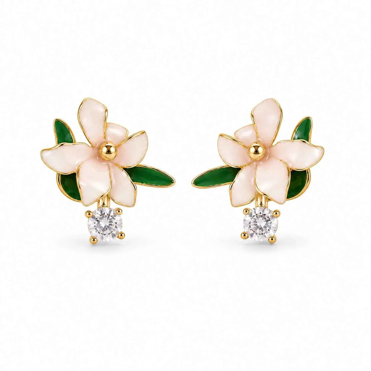Blossom Spark Floral Stud Earrings