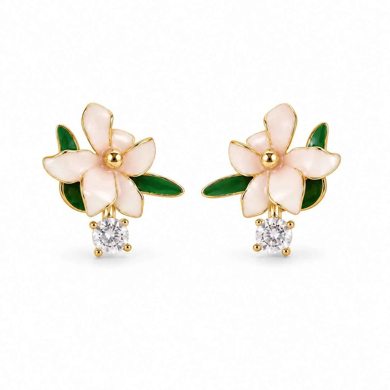 Blossom Spark Floral Stud Earrings